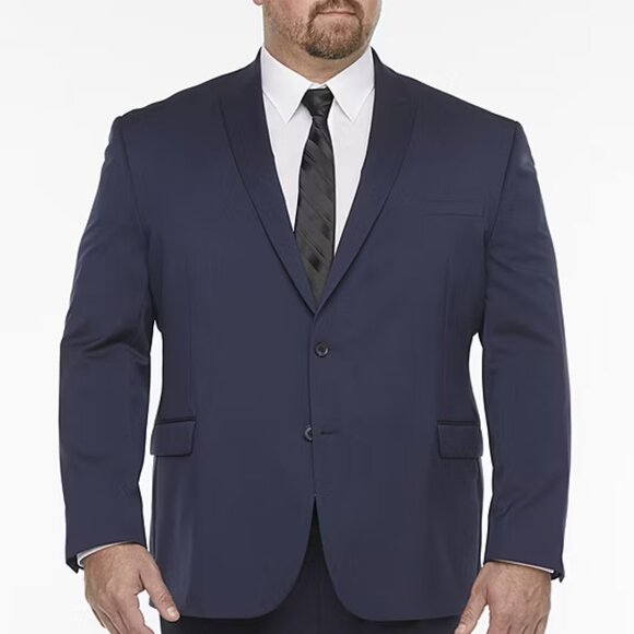Men's JF J Ferrar Big & Tall Ultra Comfort Suit Jacket - New Navy - 52 Big Reg - Picture 1 of 1